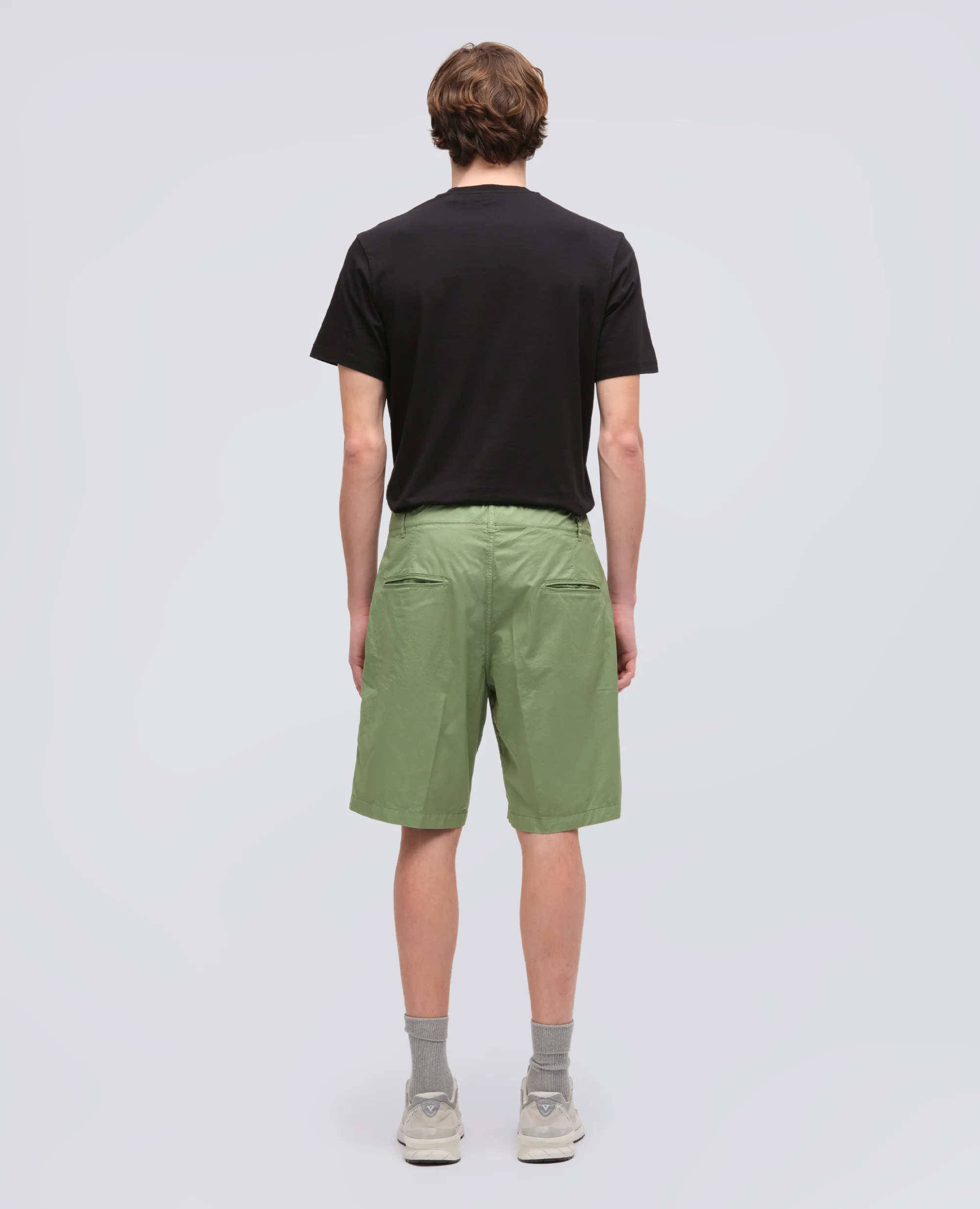 BERMUDA IN MICRO TWILL DI COTONE - PISTACCHIO - Image 3