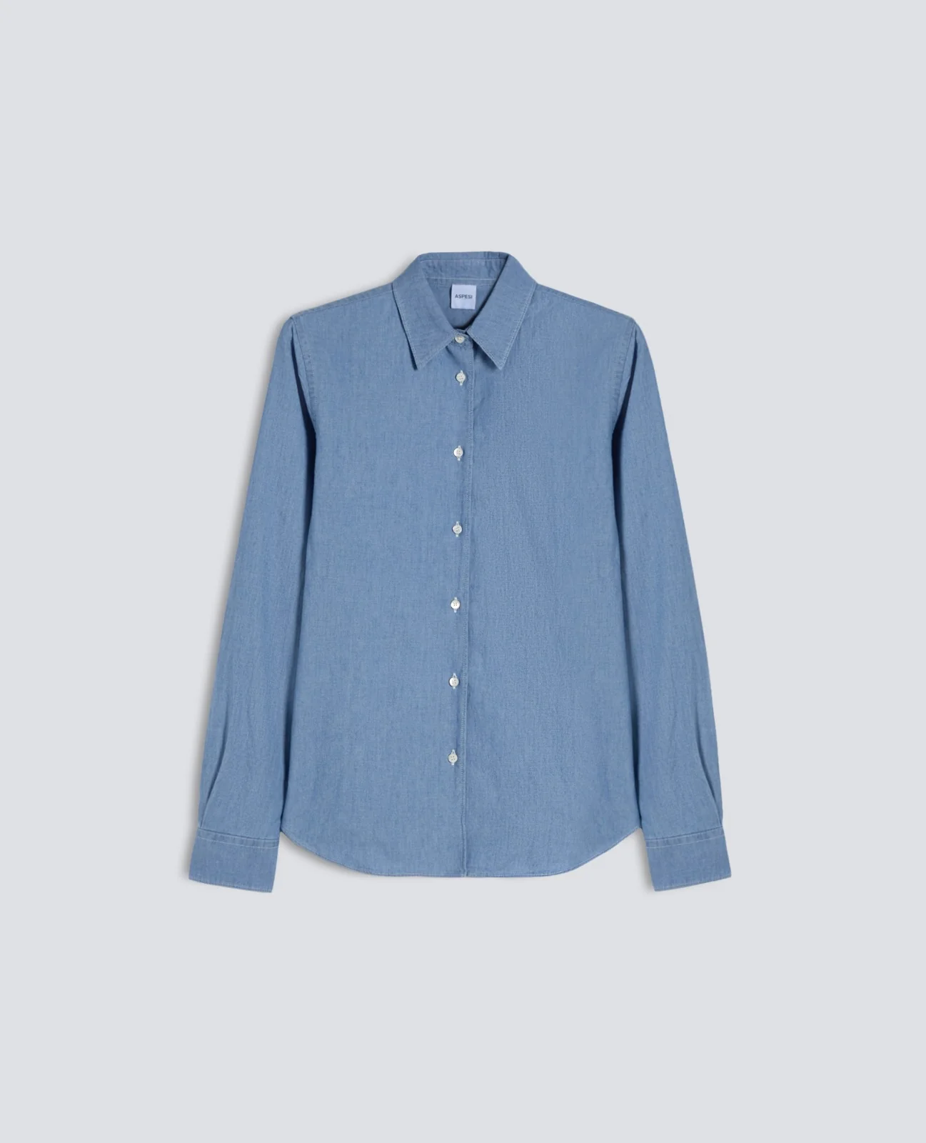 CAMICIA IN CHAMBRAY DI COTONE - DENIM CHIARO