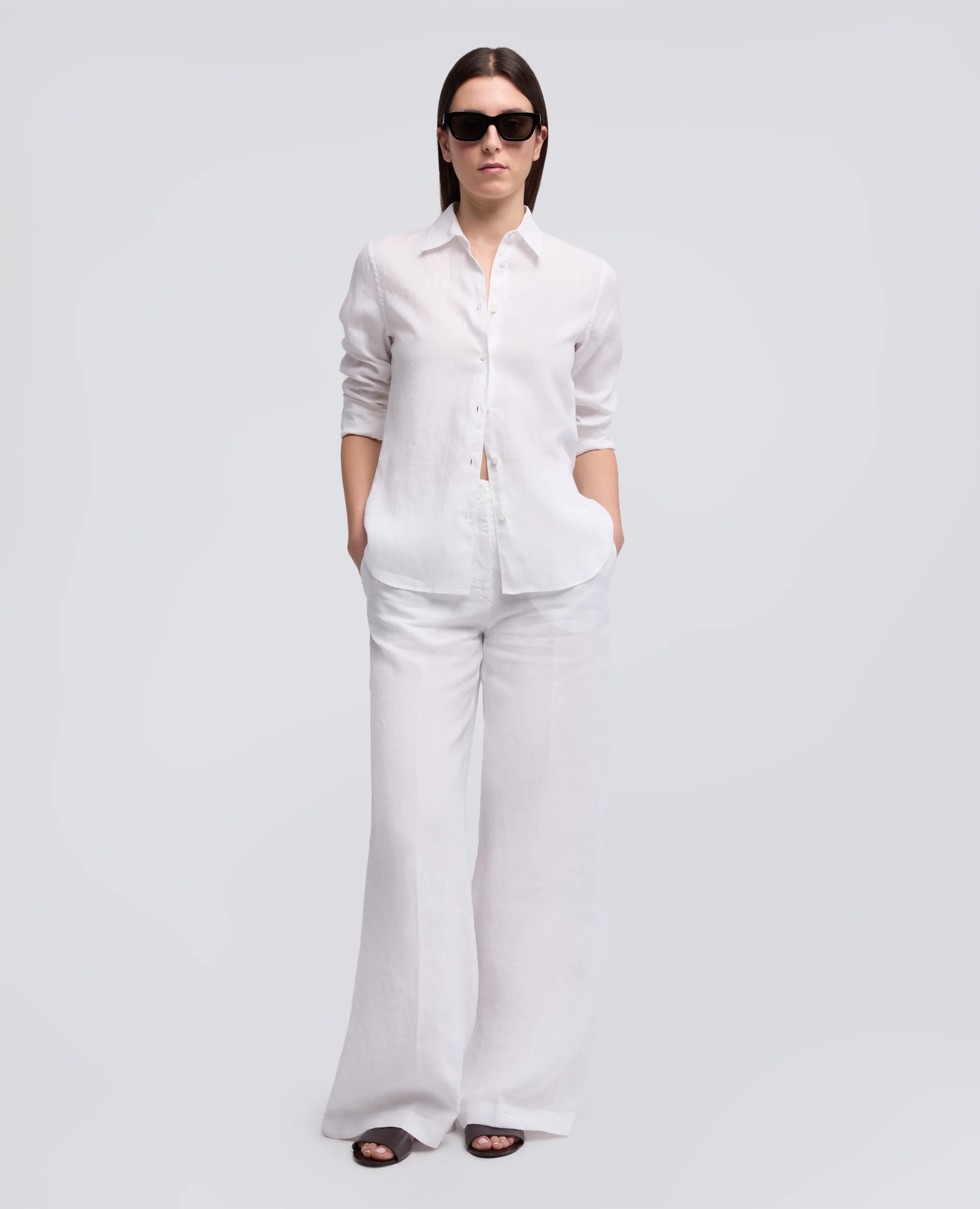 CAMICIA MOD.5422 IN LINO - BIANCO - Image 2