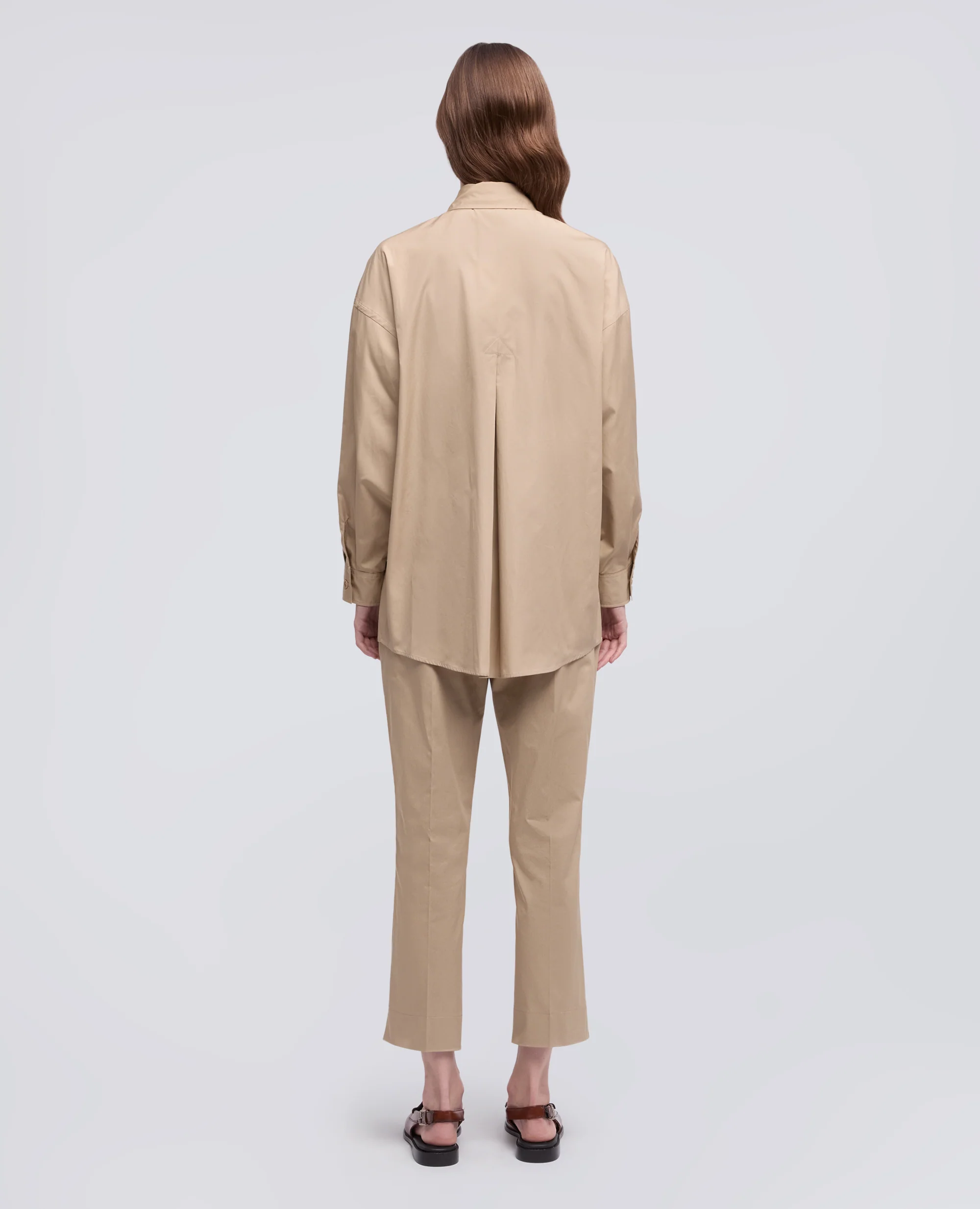 CAMICIA IN POPELINE COTONE TINTO PEZZA - CAPSULE AA - COLONIALE - Image 3