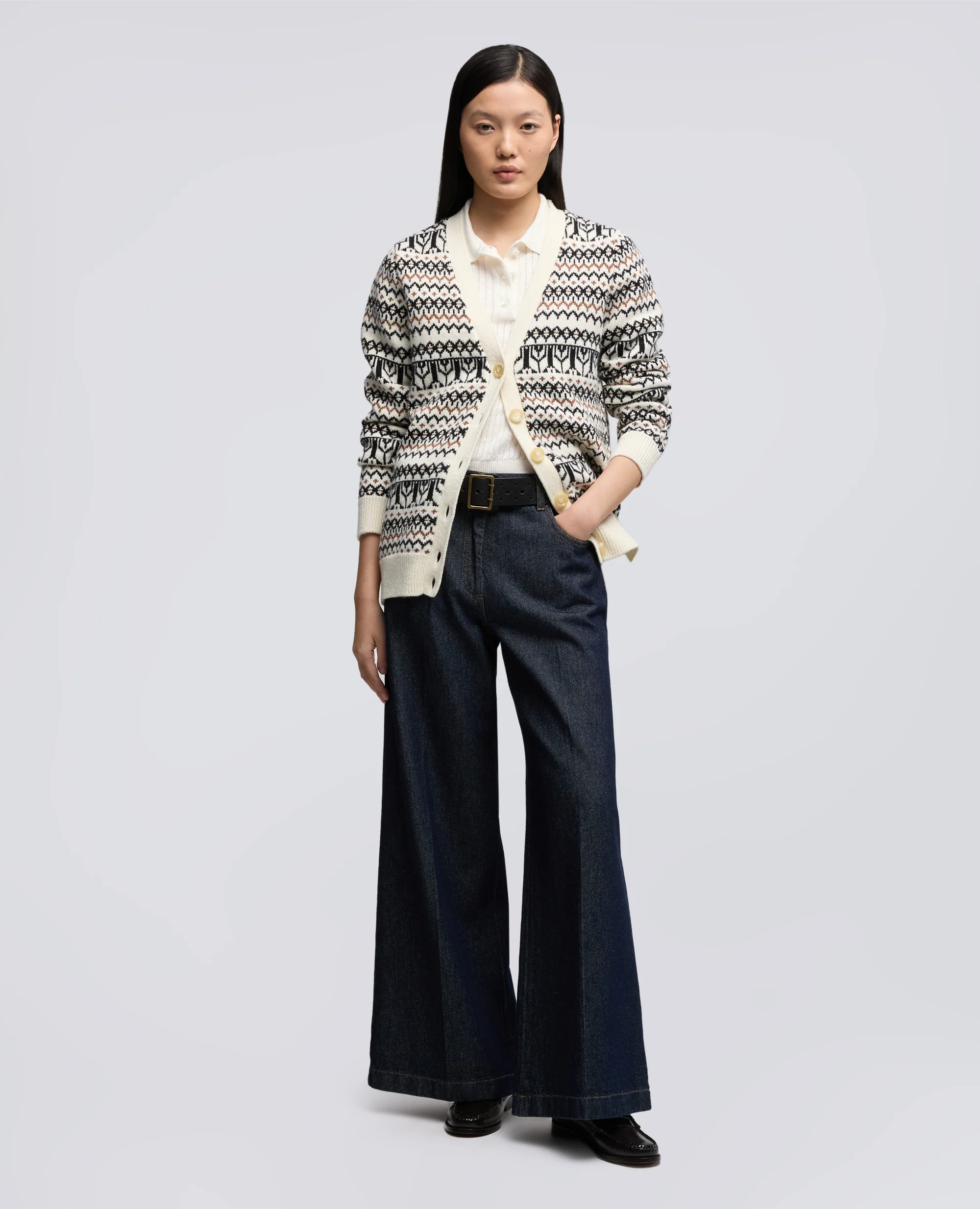 CARDIGAN IN MISTO COTONE, CANAPA E LANA - FONDO NATURE - Image 2