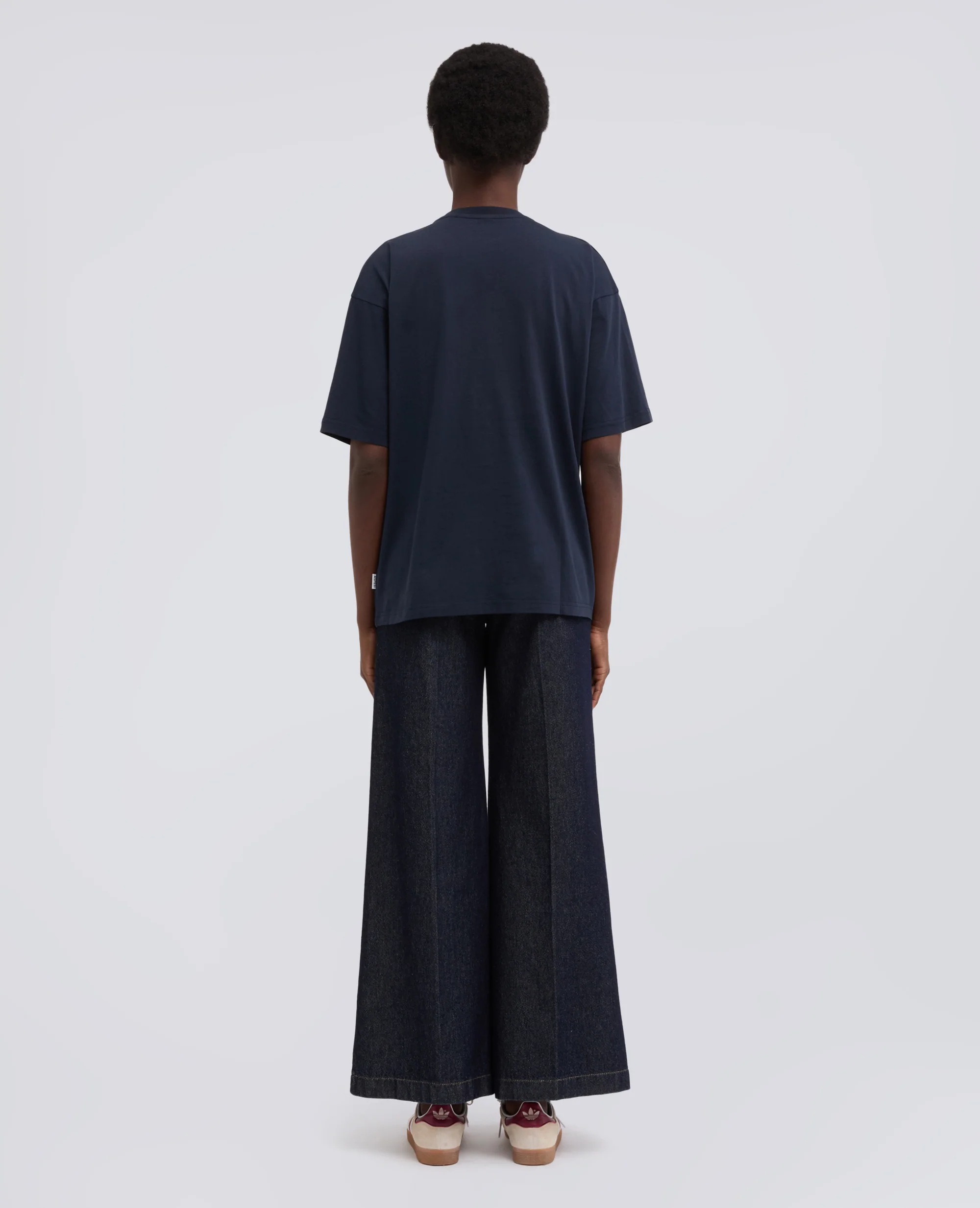 T-SHIRT IN JERSEY DI COTONE CON STAMPA -NON E COME SEMBRA- - NAVY - Image 3