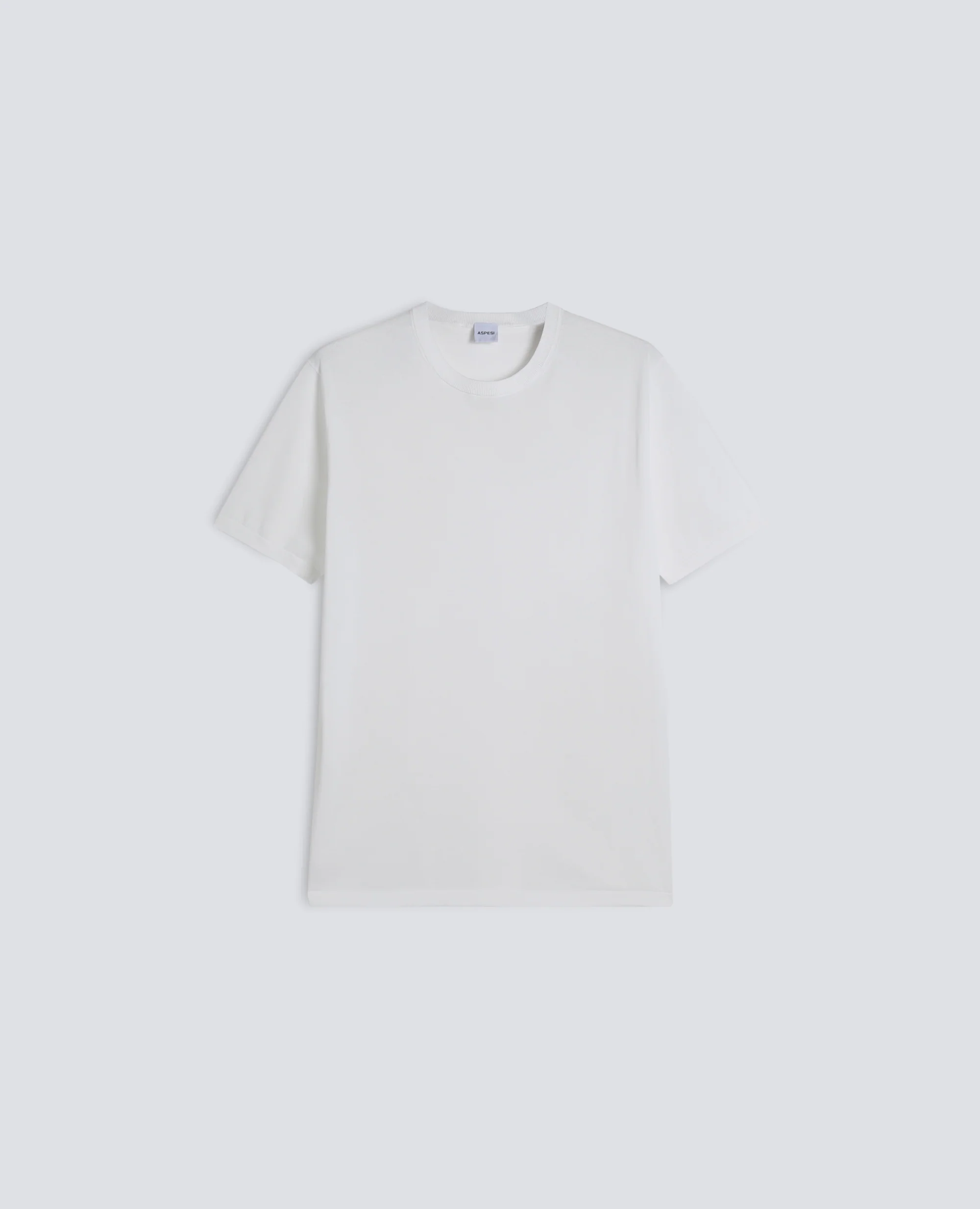T-SHIRT GIROCOLLO IN COTONE - BIANCO