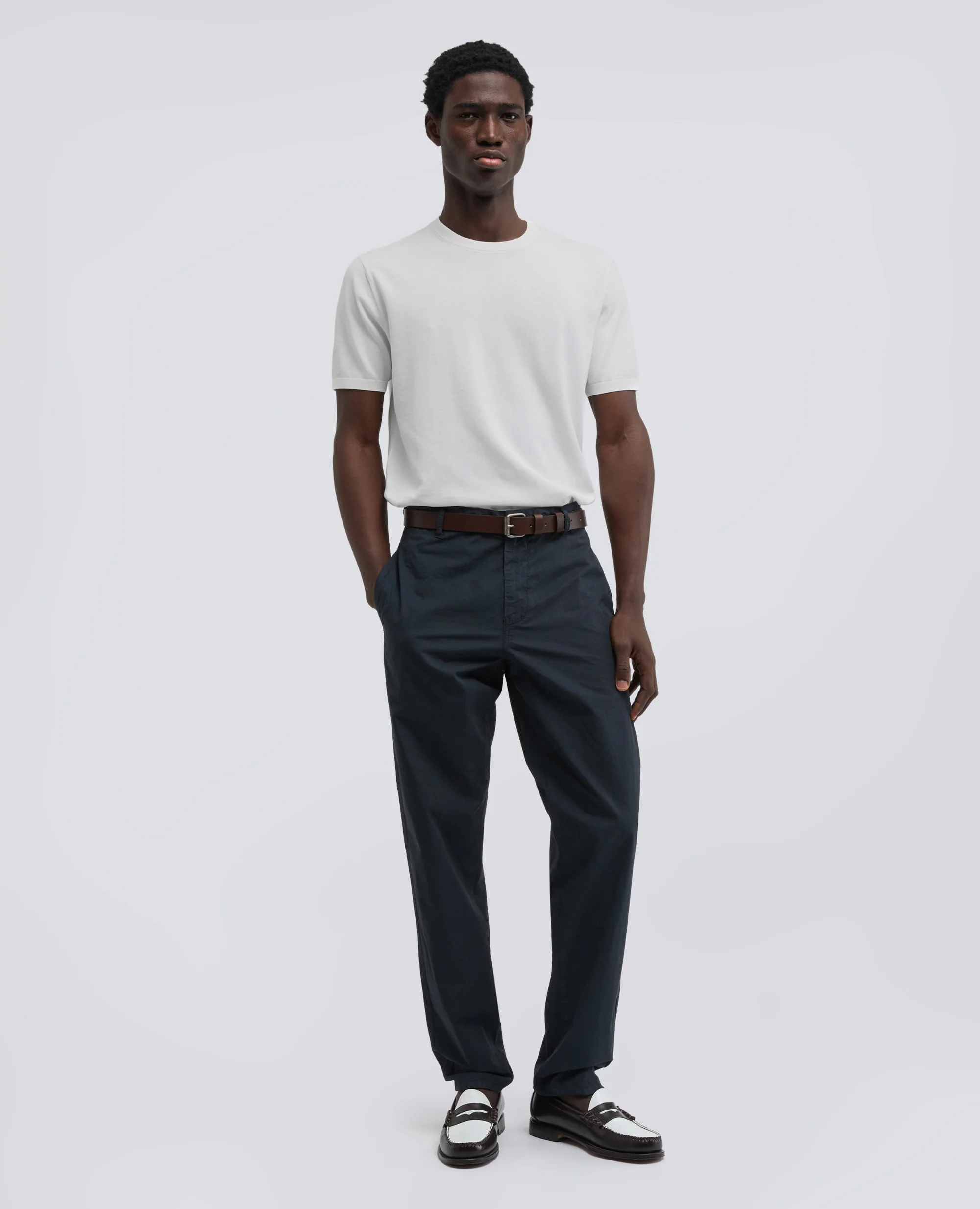 T-SHIRT GIROCOLLO IN COTONE - BIANCO - Image 2