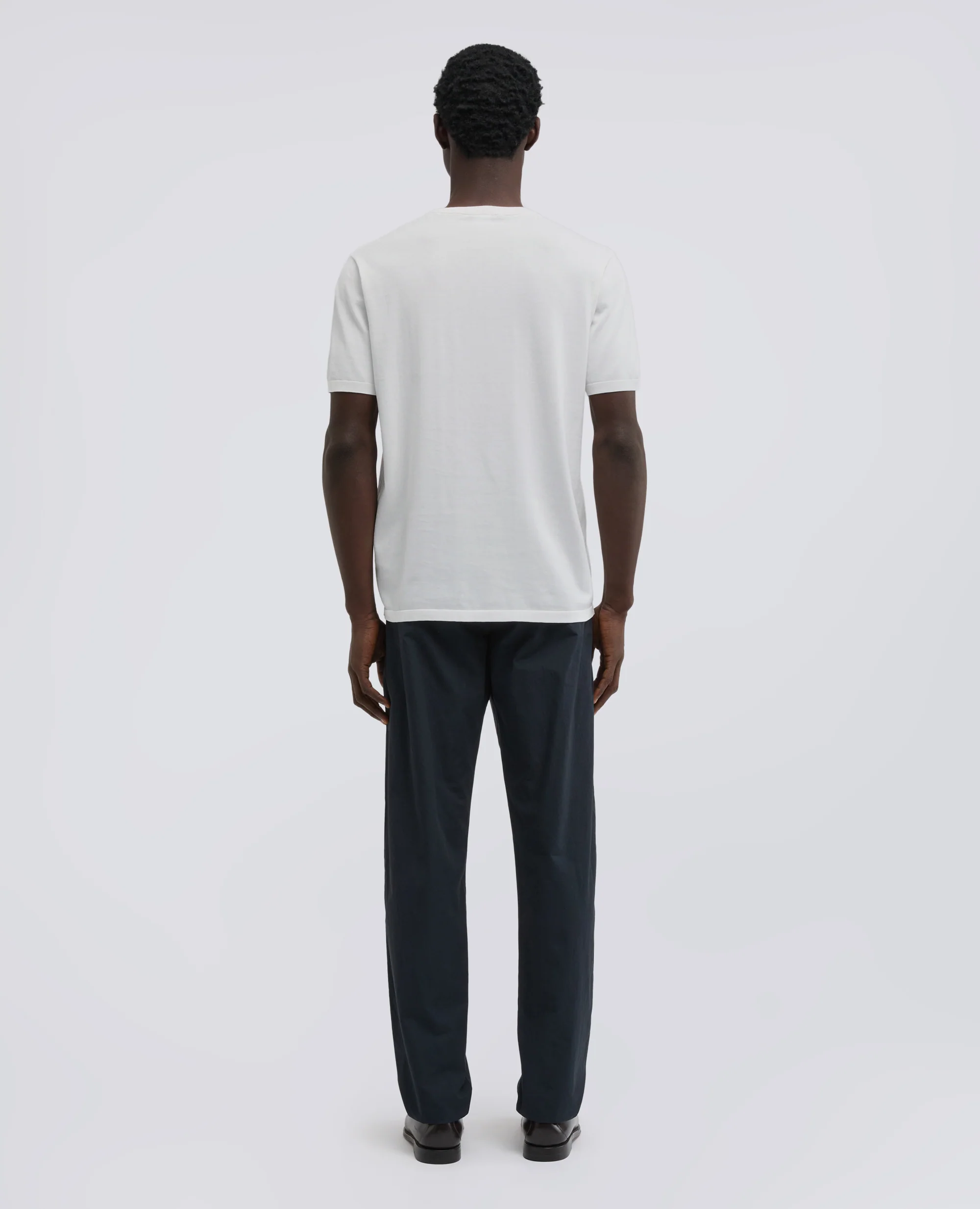 T-SHIRT GIROCOLLO IN COTONE - BIANCO - Image 3
