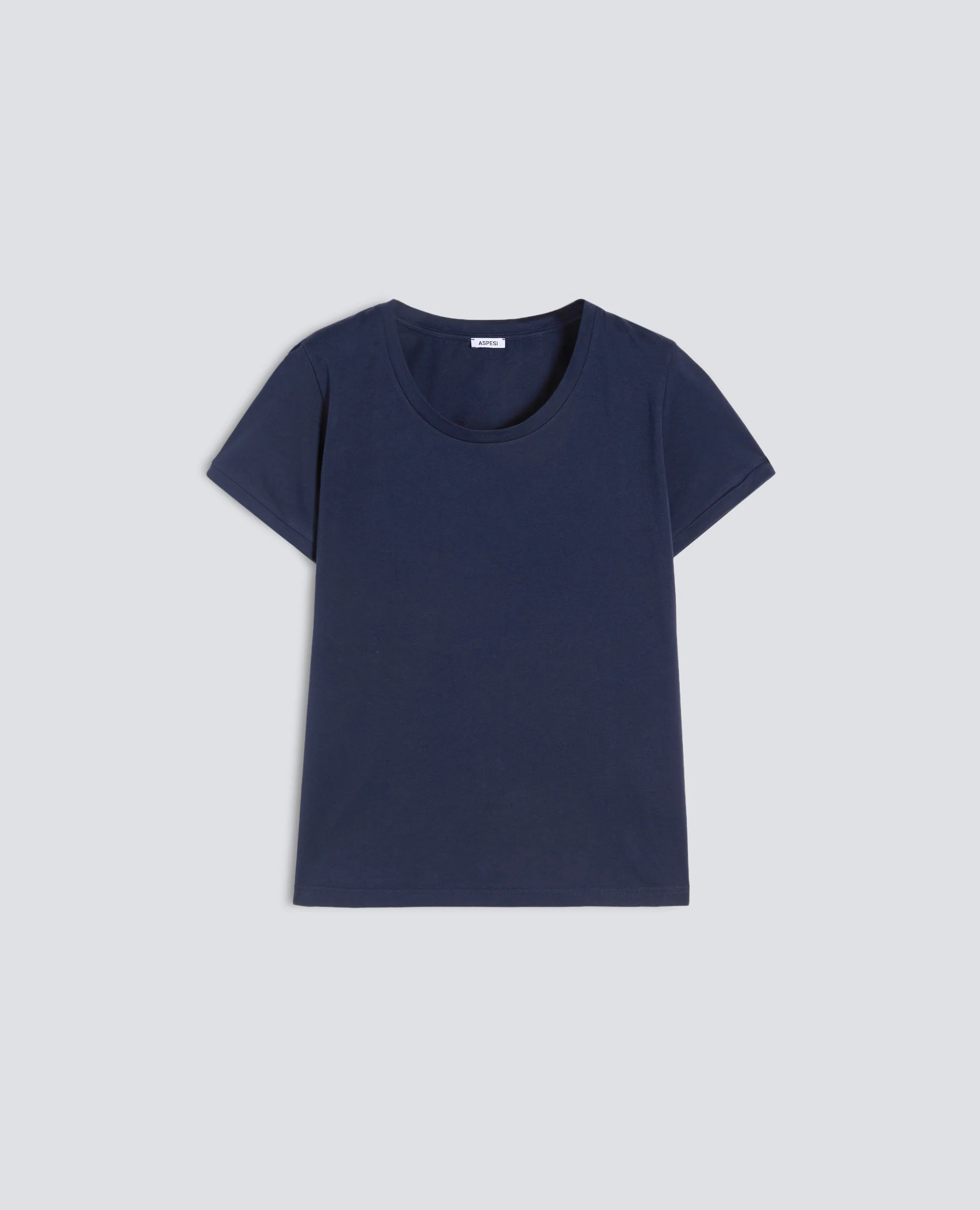 T-SHIRT IN JERSEY DI COTONE - BLU