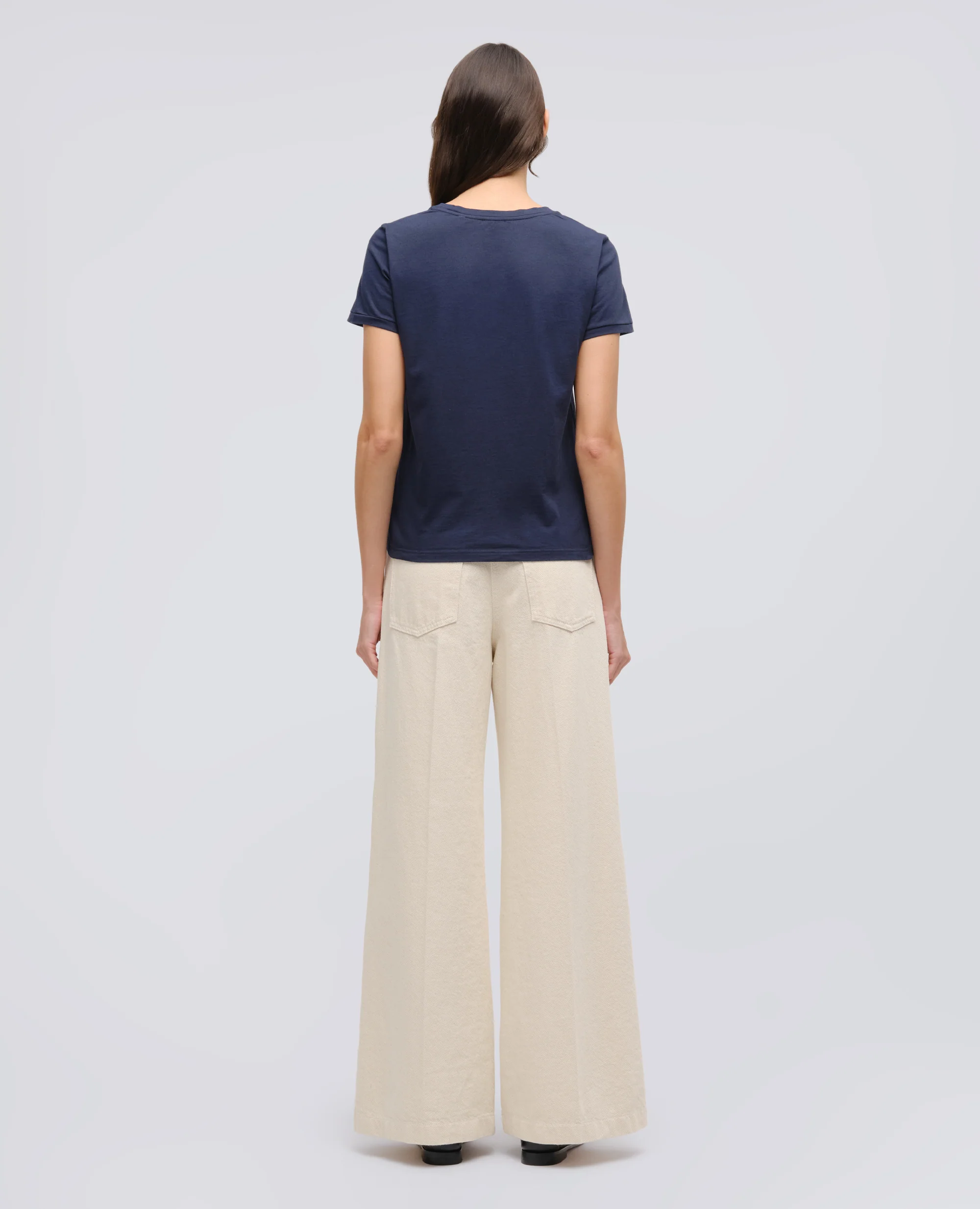 T-SHIRT IN JERSEY DI COTONE - BLU - Image 3