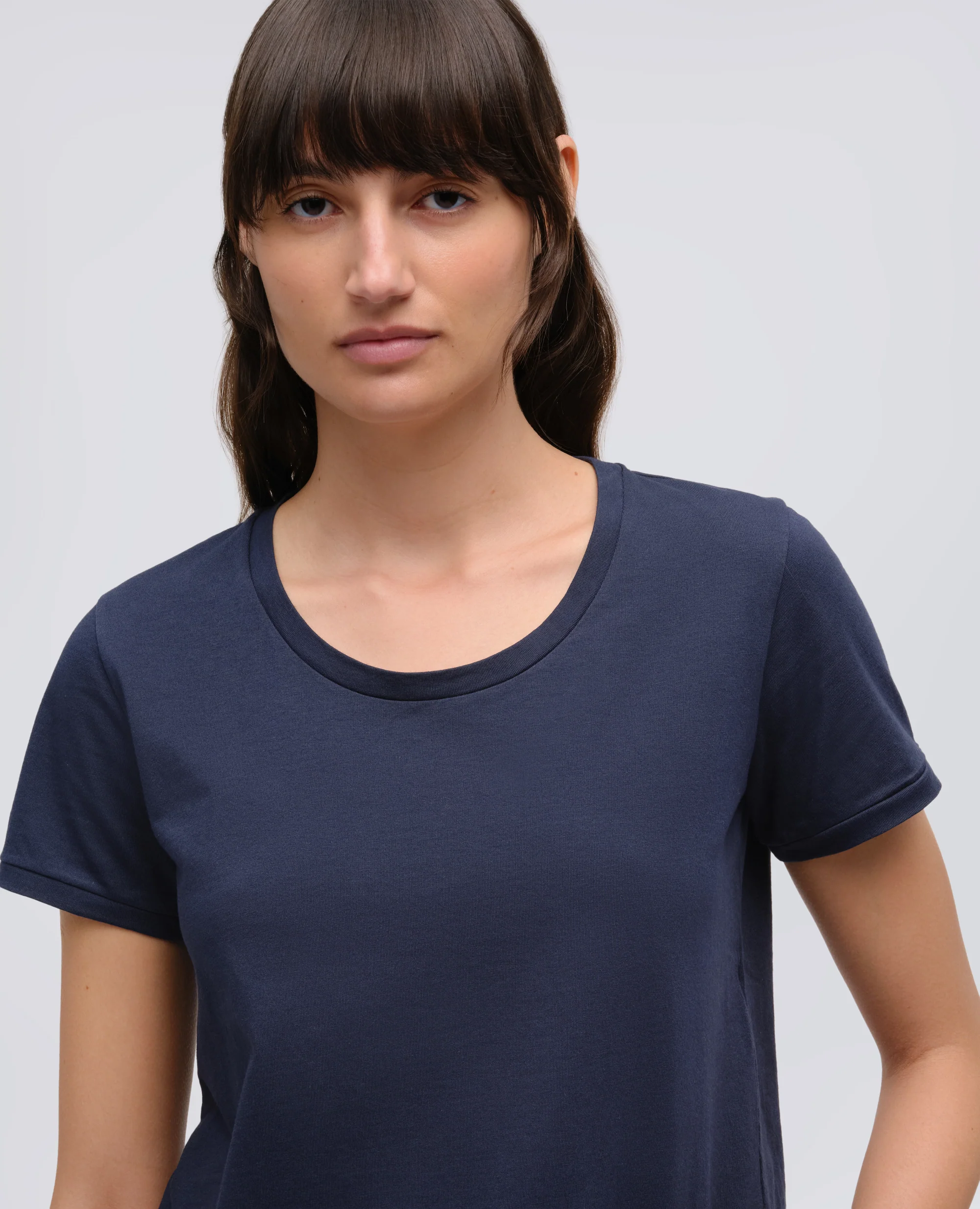 T-SHIRT IN JERSEY DI COTONE - BLU - Image 4