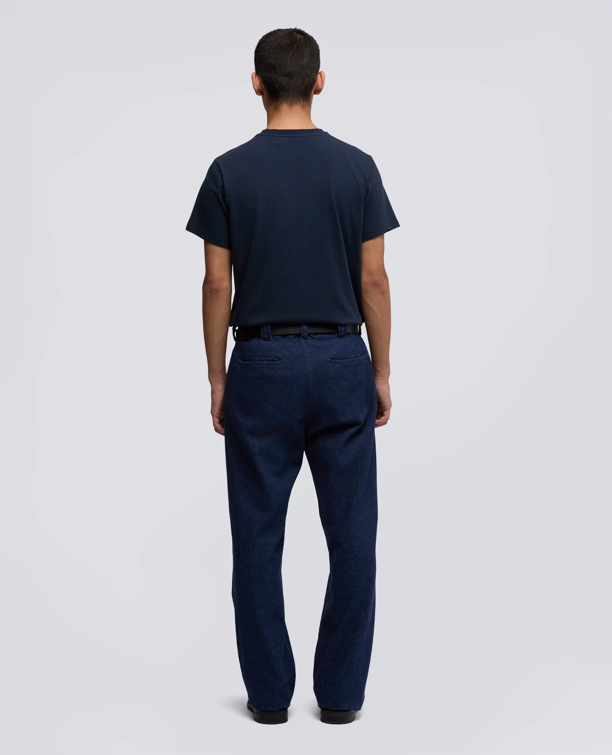 T-SHIRT IN JERSEY DI COTONE CON STAMPA -SILENZIO- - NAVY - Image 3