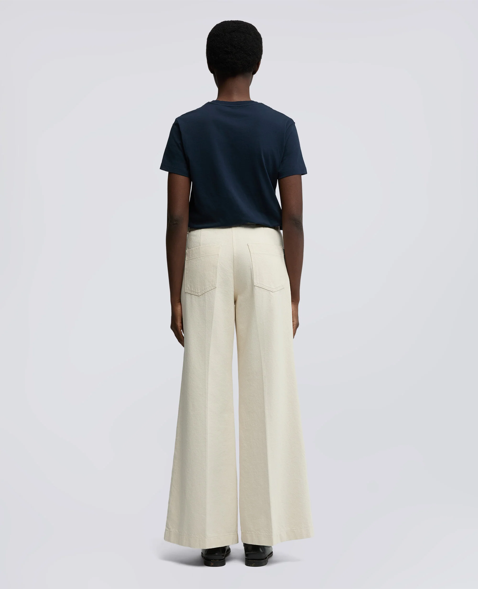 T-SHIRT IN JERSEY DI COTONE CON STAMPA -SILENZIO- - NAVY - Image 3