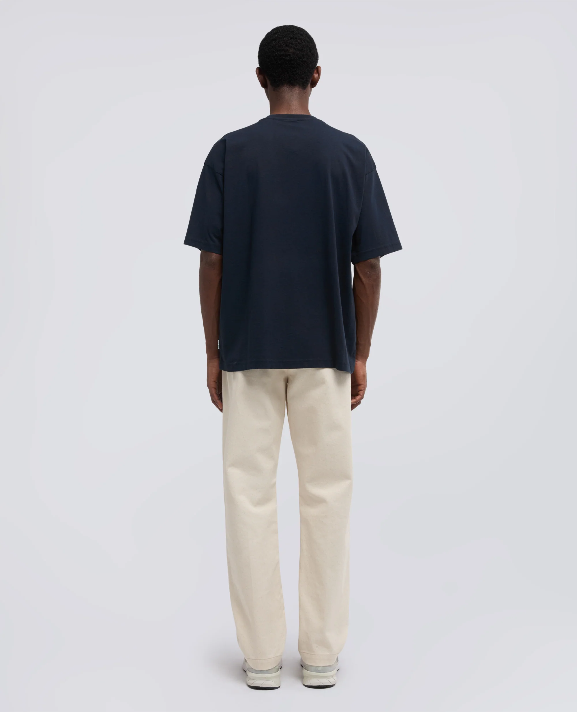 T-SHIRT IN JERSEY DI COTONE CON STAMPA -NON E COME SEMBRA- - NAVY - Image 3