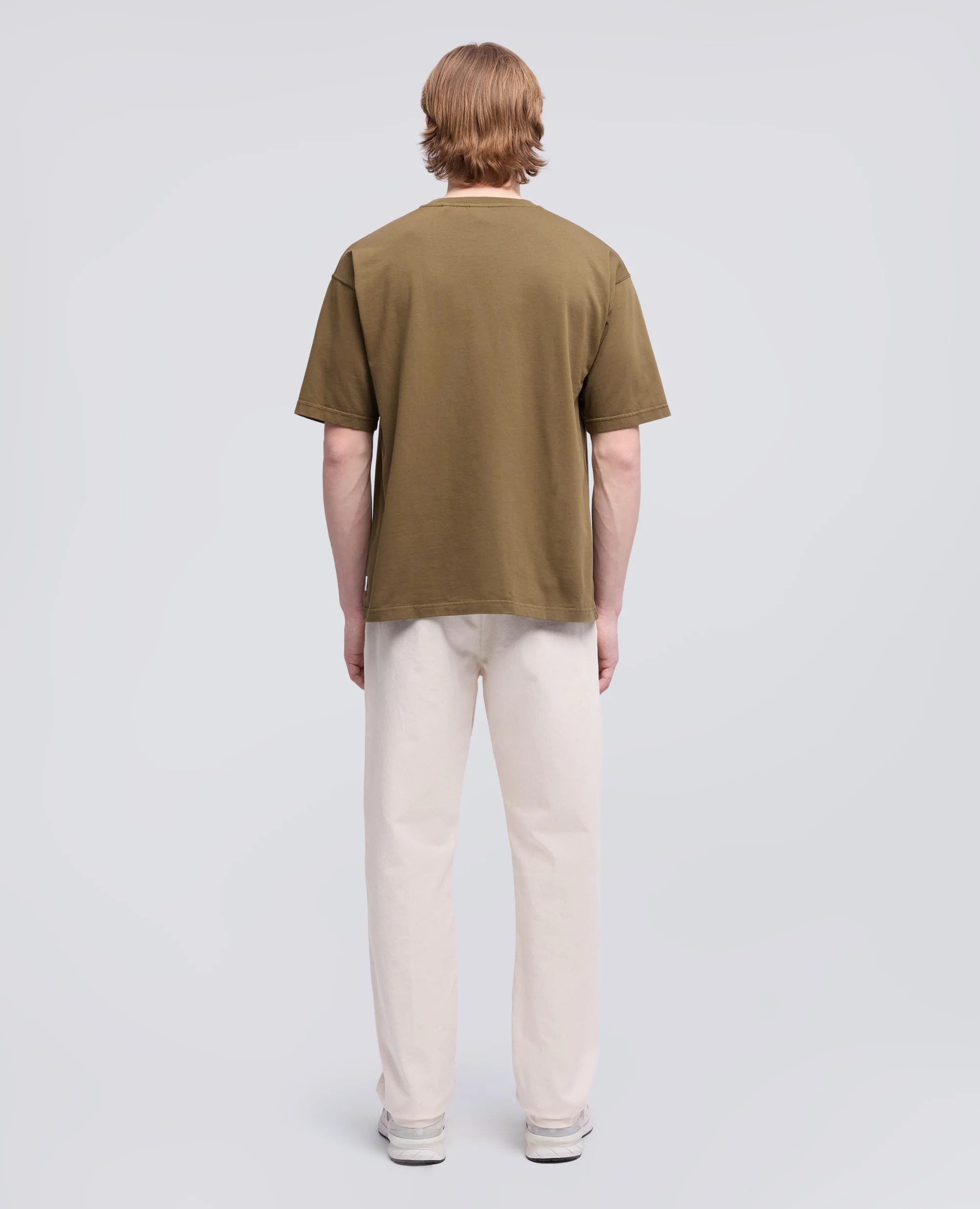 T-SHIRT -NOT THIS YEAR- IN JERSEY DI COTONE - MILITAR+SCRITTA ROSS - Image 3