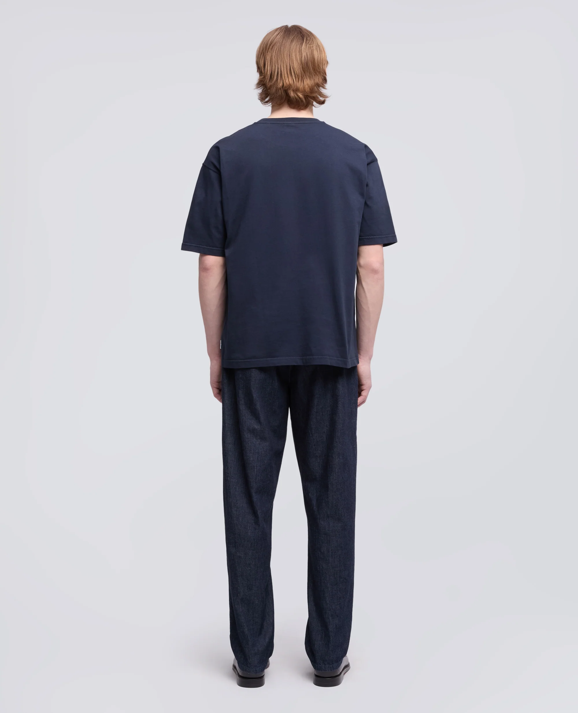 T-SHIRT -NOT THIS YEAR- IN JERSEY DI COTONE - NAVY+SCRITTA BIANCA - Image 3